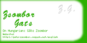 zsombor gats business card